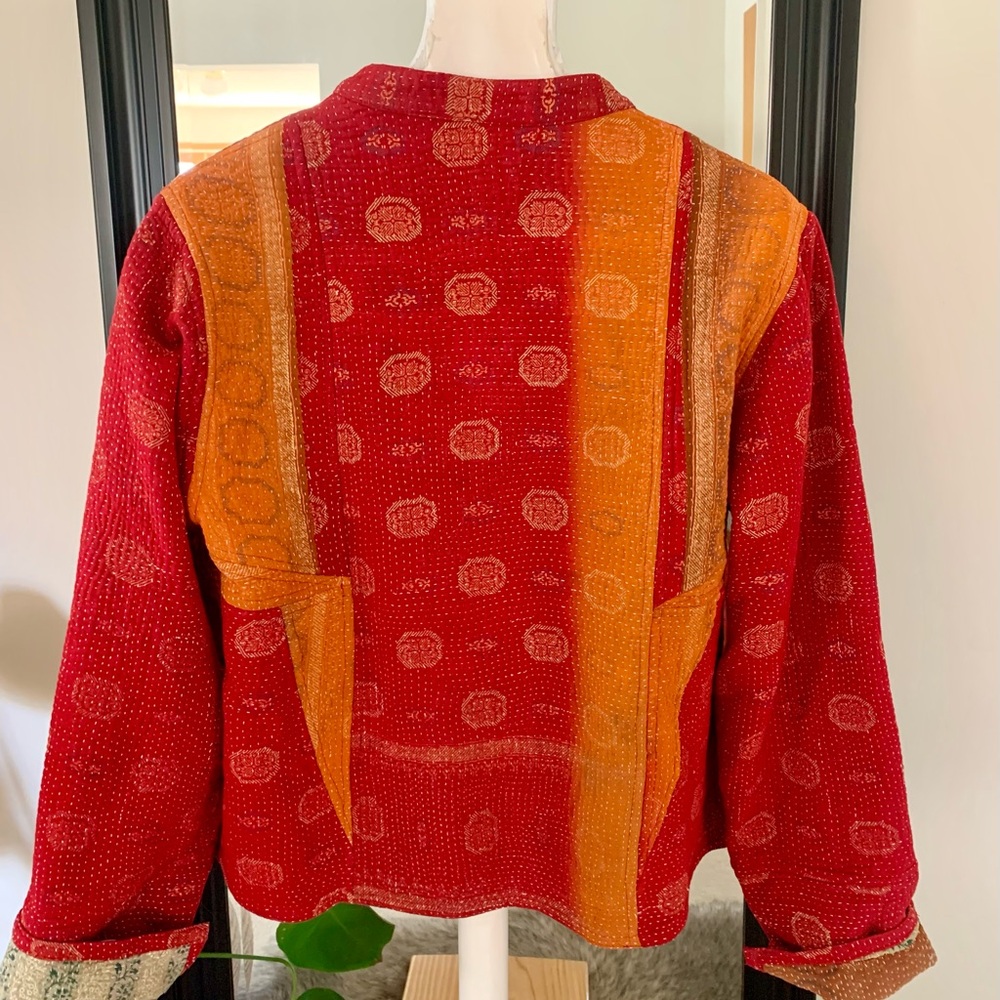 Quilted One of A Kind Kantha Style Jacket - Picture 10 of 10